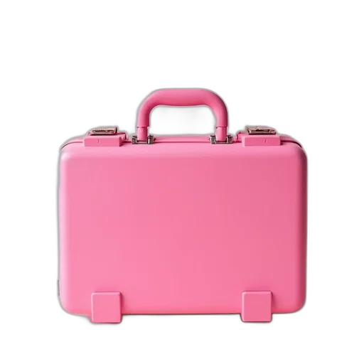 furniture, pastel, pink, train, case, handle transparent PNG cut-out