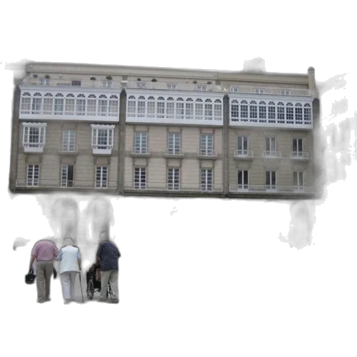 building, staff, umbrella, furniture, 3d render, concept art, photorealistic, city street transparent PNG cut-out