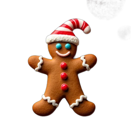 staff, food, 3d render, pixel art, photorealistic, concept art, gingerbread, man transparent PNG cut-out