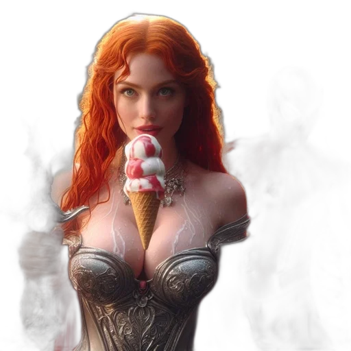 dress, fantasy art, concept art, comic book art, photorealistic, fire, woman, fiery transparent PNG cut-out