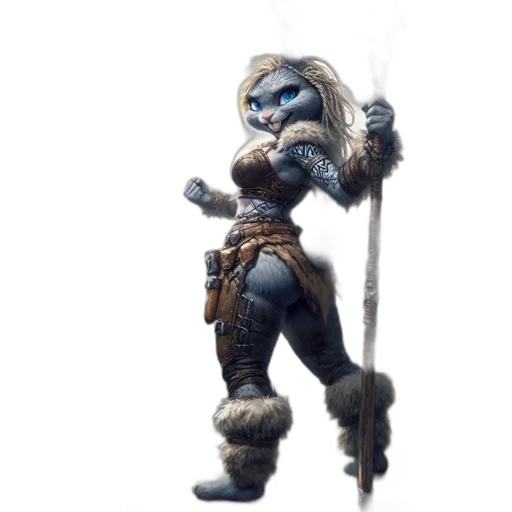 staff, sword, weapon, creature, concept art, fantasy art, 3d render, comic book art transparent PNG cut-out