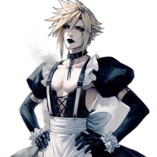 staff, dress, concept art, pixel art, anime, fantasy art, monochrome, dark transparent PNG cut-out