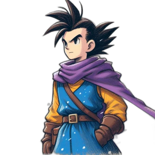 staff, sword, jacket, dragon, concept art, fantasy art, pixel art, anime transparent PNG cut-out