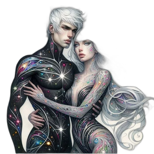 dress, fantasy art, cyberpunk, concept art, watercolor, outer space, neon lights, underwater transparent PNG cut-out