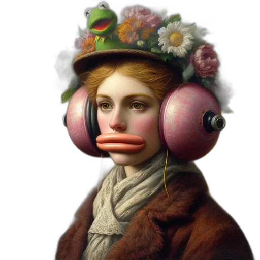 hat, mask, face, staff, photorealistic, concept art, fantasy art, oil painting transparent PNG cut-out