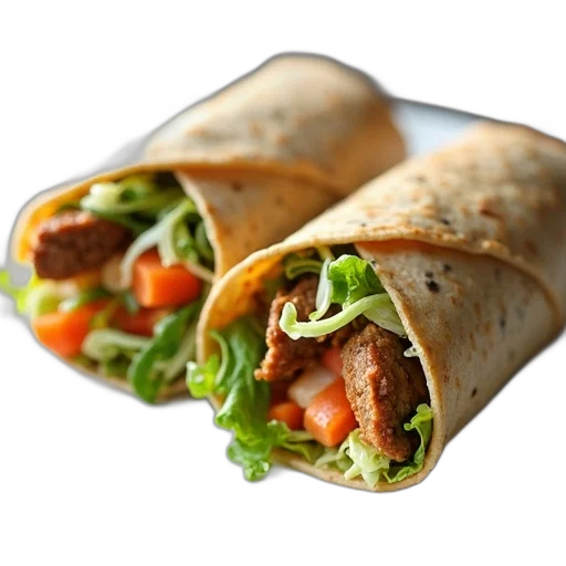 food, 3d render, photorealistic, close-up, view, plate, two, large transparent PNG cut-out