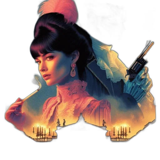 staff, concept art, fantasy art, pixel art, oil painting, fire, movie, poster transparent PNG cut-out