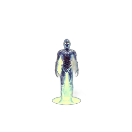 robot, creature, staff, animal, concept art, 3d render, pixel art, vaporwave transparent PNG cut-out