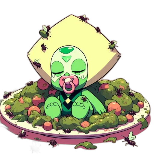 food, creature, robot, staff, pixel art, concept art, watercolor, cartoon transparent PNG cut-out