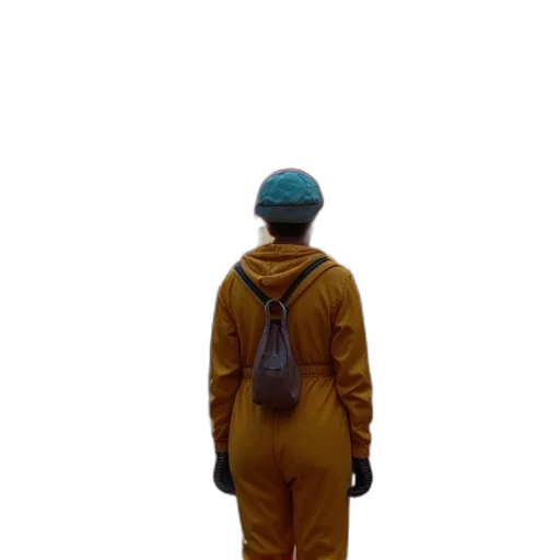 jacket, staff, hat, dress transparent PNG cut-out