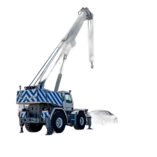 staff, construction, crane, blue, white, striped, pattern, body transparent PNG cut-out