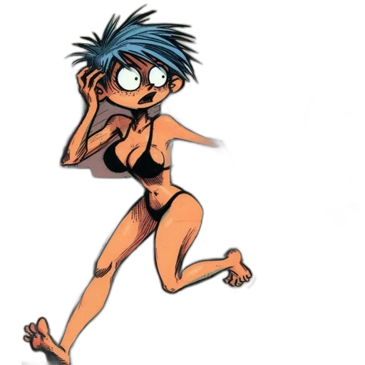 creature, concept art, cartoon, comic book art, anime, underwater, illustration, features transparent PNG cut-out