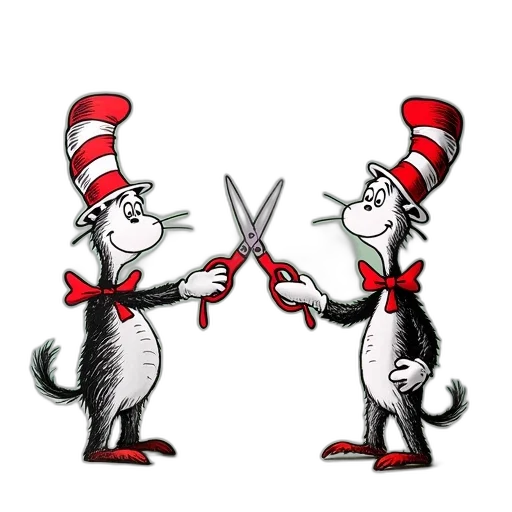 cartoon, concept art, seusst, thing, about, paper, scissors transparent PNG cut-out