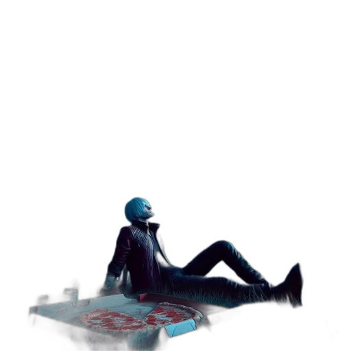 robot, jacket, concept art, watercolor, comic book art, pixel art, neon lights, outer space transparent PNG cut-out