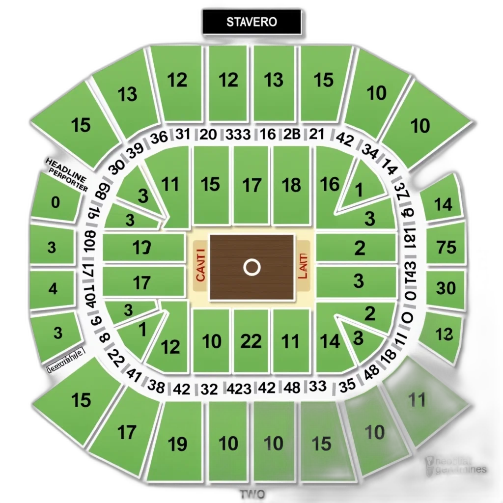 detailed, seating, chart, venue, multiple, sections, labeled, each transparent PNG cut-out