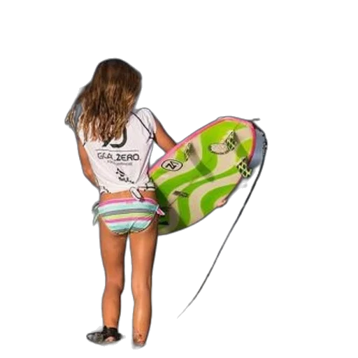 3d render, photorealistic, concept art, young, girl, striped, bikini, top transparent PNG cut-out