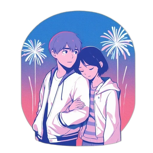 jacket, umbrella, vaporwave, anime, pixel art, watercolor, neon lights, fire transparent PNG cut-out
