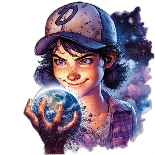 staff, face, hat, jewelry, comic book art, cartoon, fantasy art, concept art transparent PNG cut-out