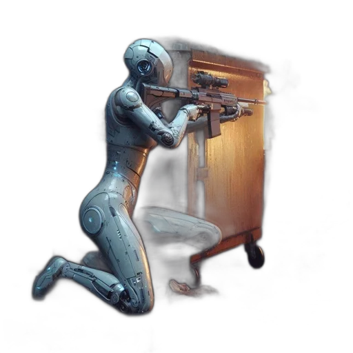 robot, creature, weapon, furniture, concept art, cyberpunk, fantasy art, pixel art transparent PNG cut-out