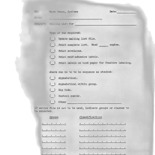 mask, staff, form, titled, mailing, list, fields, recipient transparent PNG cut-out