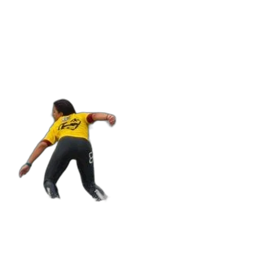 3d render, surfer, yellow, shirt, rides, wave, cloudy, day transparent PNG cut-out