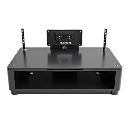 furniture, black, plastic, stand, label, reads, hitchworks, utv transparent PNG cut-out
