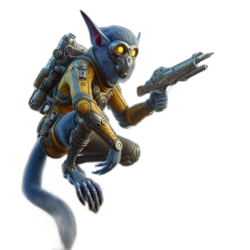 robot, weapon, staff, dragon, concept art, fantasy art, 3d render, cyberpunk transparent PNG cut-out