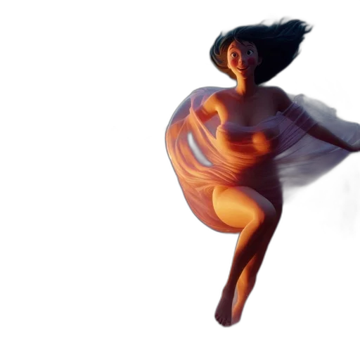 dress, hair, 3d render, concept art, photorealistic, fantasy art, underwater, woman transparent PNG cut-out