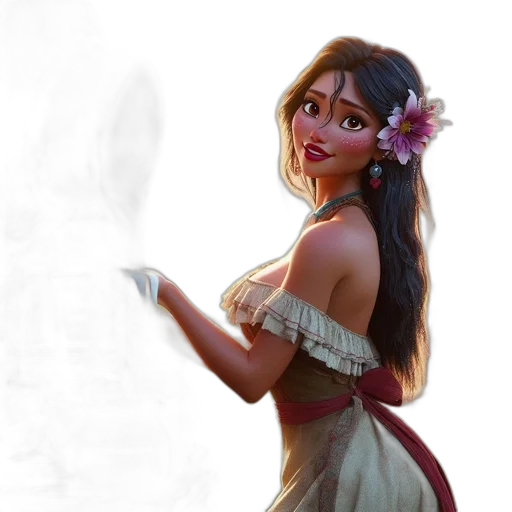 dress, face, staff, fantasy art, concept art, photorealistic, 3d render, fire transparent PNG cut-out