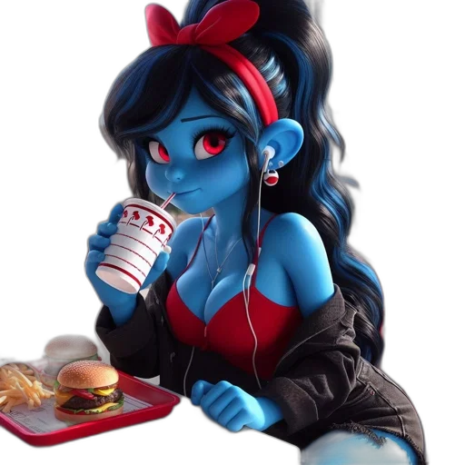 food, creature, robot, concept art, fantasy art, 3d render, pixel art, neon lights transparent PNG cut-out