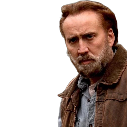 jacket, face, man, beard, brown, vest, stands, front transparent PNG cut-out