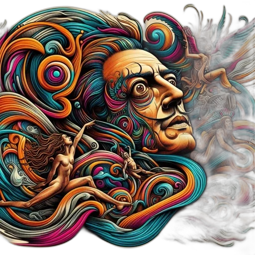 mask, face, hair, fantasy art, comic book art, concept art, photorealistic, fire transparent PNG cut-out