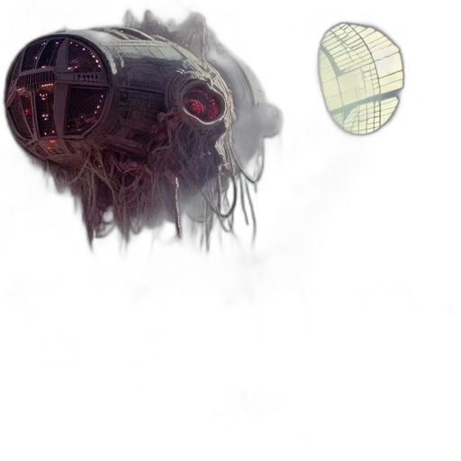 mask, hat, face, creature, concept art, fantasy art, watercolor, comic book art transparent PNG cut-out