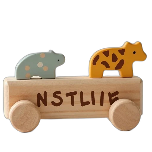 3d render, concept art, wooden, animal transparent PNG cut-out