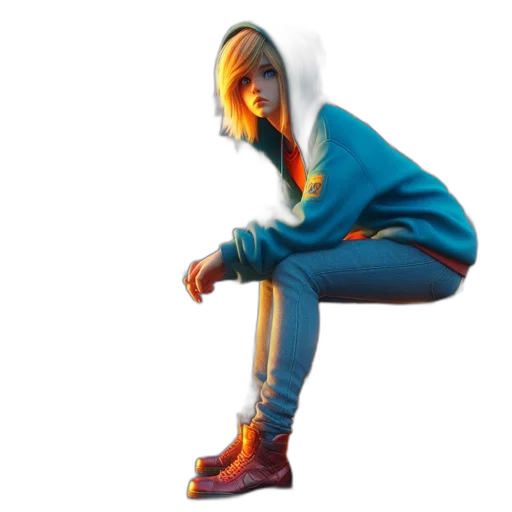 jacket, shoes, face, robot, concept art, 3d render, photorealistic, pixel art transparent PNG cut-out
