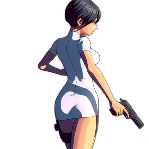 weapon, dress, staff, jacket, concept art, cartoon, anime, pixel art transparent PNG cut-out