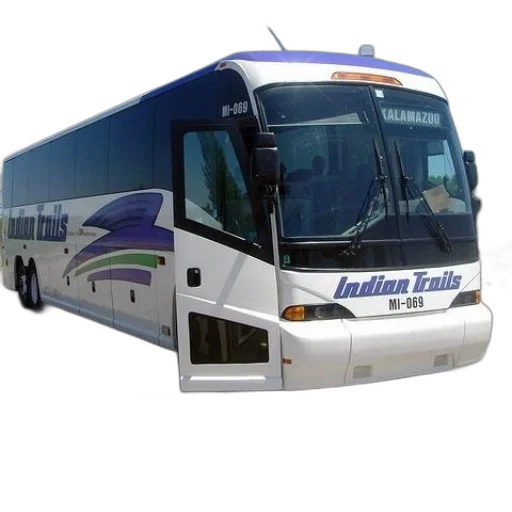 staff, white, bus, words, indian, trails, parked, lot transparent PNG cut-out