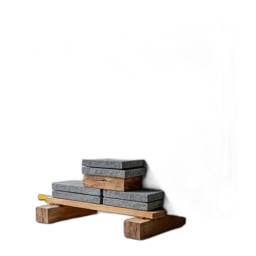 furniture, shoes, food, 3d render, concept art, earth tones, monochrome, dark transparent PNG cut-out
