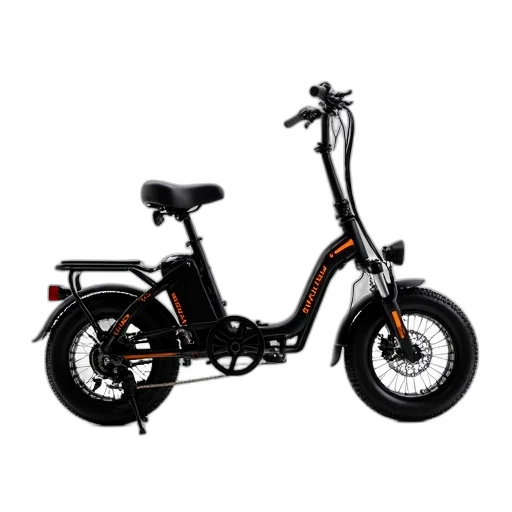 3d render, photorealistic, cartoon, modern, electric, bicycle, black, frame transparent PNG cut-out