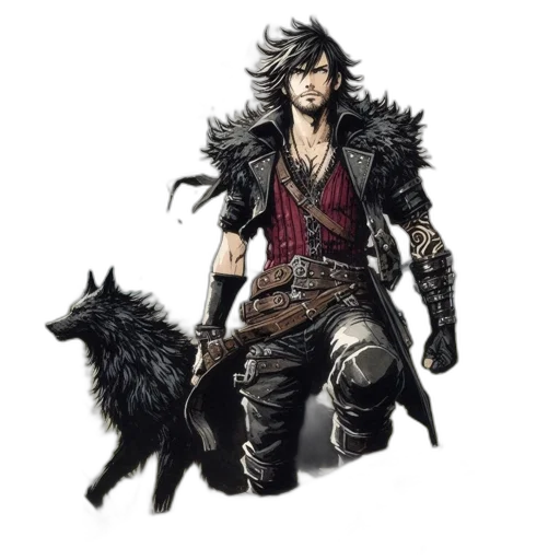 staff, animal, weapon, concept art, fantasy art, pixel art, comic book art, dark transparent PNG cut-out