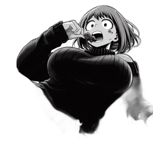 creature, jacket, weapon, face, comic book art, concept art, cartoon, anime transparent PNG cut-out