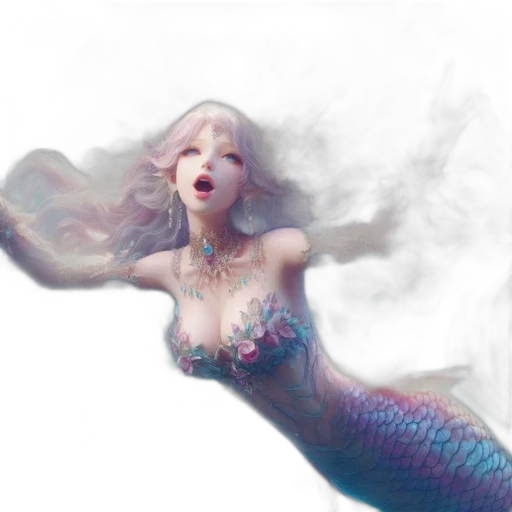 dress, fantasy art, concept art, photorealistic, 3d render, underwater, fire, pastel transparent PNG cut-out