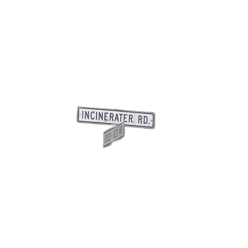 city street, street, sign, incinerator, road, surrounded, trees transparent PNG cut-out
