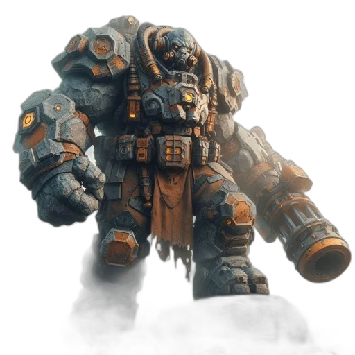 robot, weapon, concept art, 3d render, fantasy art, photorealistic, colossal, mechanized transparent PNG cut-out