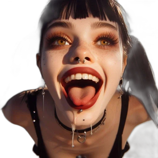 face, jewelry, creature, mask, photorealistic, cyberpunk, concept art, 3d render transparent PNG cut-out