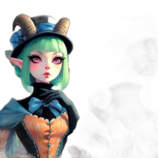 staff, mask, hat, face, fantasy art, concept art, 3d render, anime transparent PNG cut-out