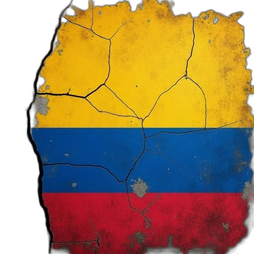 crown, colombia, flag, painted transparent PNG cut-out
