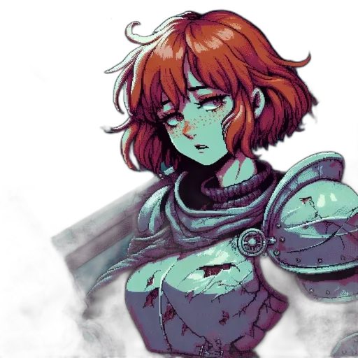 robot, sword, concept art, watercolor, fantasy art, pixel art, outer space, monochrome transparent PNG cut-out