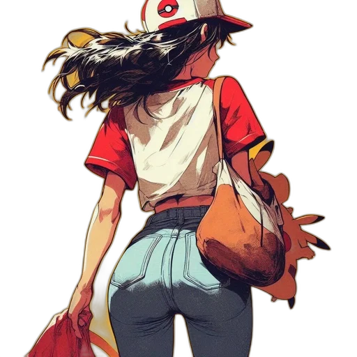 hat, dress, animal, staff, concept art, watercolor, anime, fantasy art transparent PNG cut-out