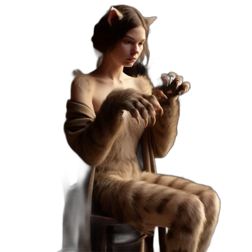 staff, dress, animal, creature, concept art, photorealistic, fantasy art, pixel art transparent PNG cut-out